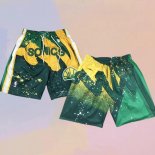 Seattle Supersonics Just Don Yellow Green Shorts