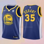 Kid's Golden State Warriors Kevin Durant NO 35 2017-18 Blue Jersey