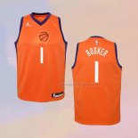 Kid's Phoenix Suns Devin Booker Statement 2020-21 Orange Jersey