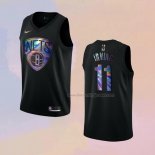 Men's Brooklyn Nets Kyrie Irving NO 11 Iridescent Logo Black Jersey