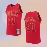 Men's Chicago Bulls Dennis Rodman NO 91 Throwback 2020 Chinese New Year Red Jersey
