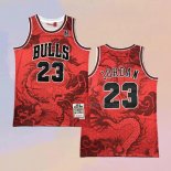 Men's Chicago Bulls Michael Jordan NO 23 Asian Heritage Throwback 1997-98 Red Jersey