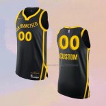 Men's Golden State Warriors Customize City Authentic 2023-24 Black Jersey