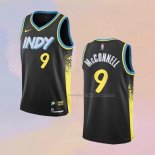Men's Indiana Pacers T.j. Mcconnell NO 9 City 2023-24 Black Jersey
