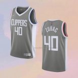 Men's Los Angeles Clippers Ivica Zubac NO 40 Earned 2020-21 Gray Jersey