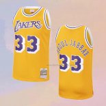 Men's Los Angeles Lakers Kareem Abdul-jabbar NO 33 Mitchell & Ness 1984-85 Yellow Jersey