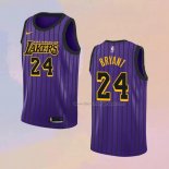 Men's Los Angeles Lakers Kobe Bryant NO 24 City 2018 Purple Jersey