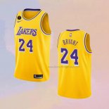 Men's Los Angeles Lakers Kobe Bryant NO 24 Icon 2018-19 Yellow Jersey