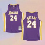 Men's Los Angeles Lakers Kobe Bryant NO 24 Mitchell & Ness Purple Jersey