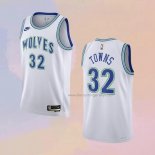 Men's Minnesota Timberwolves Karl-Anthony Towns NO 32 Classic 2023-24 White Jersey