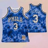 Men's Philadelphia 76ers Allen Iverson NO 3 Galaxy Blue Jersey