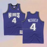 Men's Sacramento Kings Chris Webber NO 4 Mitchell & Ness 1998-99 Black Jersey