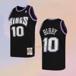 Men's Sacramento Kings Mike Bibby NO 10 Mitchell & Ness 2001-02 Black Jersey