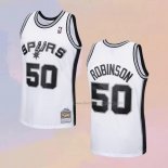 Men's San Antonio Spurs David Robinson NO 50 Mitchell & Ness 1998-99 White Jersey