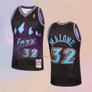 Men's Utah Jazz Karl Malone NO 32 Mitchell & Ness 1996-97 Black Jersey