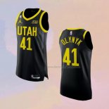 Men's Utah Jazz Kelly Olynyk NO 41 Statement Authentic 2022-23 Black Jersey