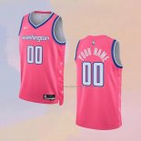 Men's Washington Wizards Customize City 2022-23 Pink Jersey