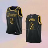 Kid's Los Angeles Lakers LeBron James NO 6 Mamba 2021-22 Black Jersey