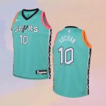 Kid's San Antonio Spurs Jeremy Sochan NO 10 City 2022-23 Green Jersey