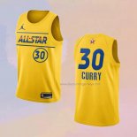 Men's All Star 2021 Golden State Warriors Stephen Curry NO 30 Gold Jersey