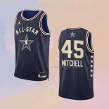 Men's All Star 2024 Cleveland Cavaliers Donovan Mitchell NO 45 Blue Jersey