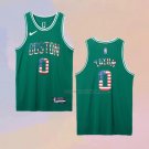 Men's Boston Celtics Jayson Tatum NO 0 75th Flag Edition Green Jersey