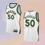 Men's Boston Celtics Sviatoslav Mykhailiuk NO 50 City 2023-24 White Jersey