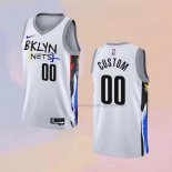Men's Brooklyn Nets Customize City 2022-23 White Jersey