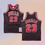 Men's Chicago Bulls Michael Jordan NO 23 Hardwood Classics Throwback 1996-97 Black Jersey