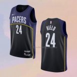 Men's Indiana Pacers Buddy Hield NO 24 City 2022-23 Blue Jersey