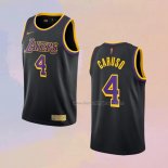 Men's Los Angeles Lakers Alex Caruso NO 4 Earned 2020-21 Black Jersey