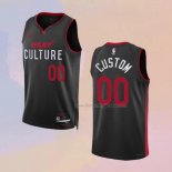 Men's Miami Heat Customize City 2023-24 Black Jersey