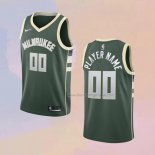 Men's Milwaukee Bucks Customize Icon Green Jersey
