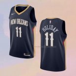Men's New Orleans Pelicans Jrue Holiday NO 11 Icon 2020-21 Blue Jersey
