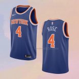 Men's New York Knicks Derrick Rose NO 4 Icon 2020-21 Blue Jersey