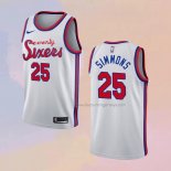 Men's Philadelphia 76ers Ben Simmons NO 25 Classic 2019-20 White Jersey