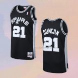 Men's San Antonio Spurs Tim Duncan NO 21 Mitchell & Ness 1998-99 Black Jersey
