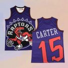 Men's Toronto Raptors Vince Carter NO 15 Mitchell & Ness Big Face Purple Jersey