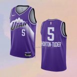 Men's Utah Jazz Talen Horton-tucker NO 5 City 2023-24 Purple Jersey