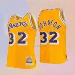 Kid's Los Angeles Lakers Magic Johnson NO 32 Mitchell & Ness 1984-85 Yellow Jersey
