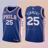 Kid's Philadelphia 76ers Ben Simmons NO 25 2017-18 Blue Jersey