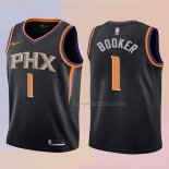 Kid's Phoenix Suns Devin Booker NO 1 Statement 2017-18 Black Jersey