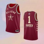 Men's All Star 2024 Los Angeles Clippers James Harden NO 1 Red Jersey