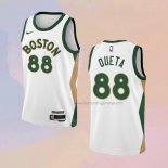 Men's Boston Celtics Neemias Queta NO 88 City 2023-24 White Jersey