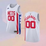 Men's Brooklyn Nets Customize Classic 2022-23 White Jersey