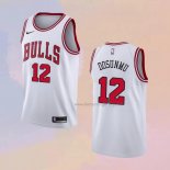 Men's Chicago Bulls Ayo Dosunmu NO 12 Association 2021 White Jersey