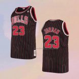 Men's Chicago Bulls Michael Jordan NO 23 Hardwood Classics Throwback 1997-98 Black Jersey
