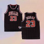 Men's Chicago Bulls Michael Jordan NO 23 Throwback 1995-96 Black Jersey