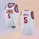 Men's Cleveland Cavaliers Dennis Smith NO 5 Association 2017-18 White Jersey