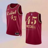 Men's Cleveland Cavaliers Donovan Mitchell NO 45 City 2023-24 Red Jersey